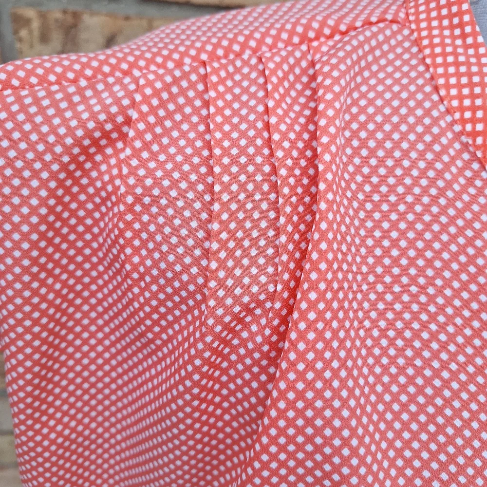 ANN TAYLOT LOFT Pink/Coral Cap Sleeve Button Down Blouse, Medium, Never Worn - Picture 6 of 8